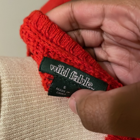 Wild Fable red cropped sweater - Picture 3 of 3